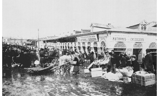 Верхне-Торговая площадь. Торговые ряды. 19 в.