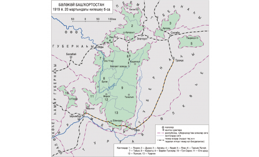 Карта: БӘЛӘКӘЙ БАШҠОРТОСТАН